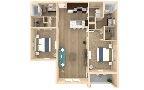 B6 Floor Plan at The Oasis at Crosstown, Orlando